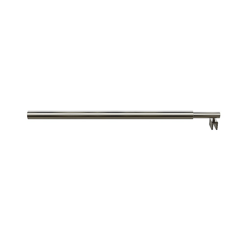 110cm Reeded Single Shower Glass Screen with Gunmetal U-brackets & Round Pole