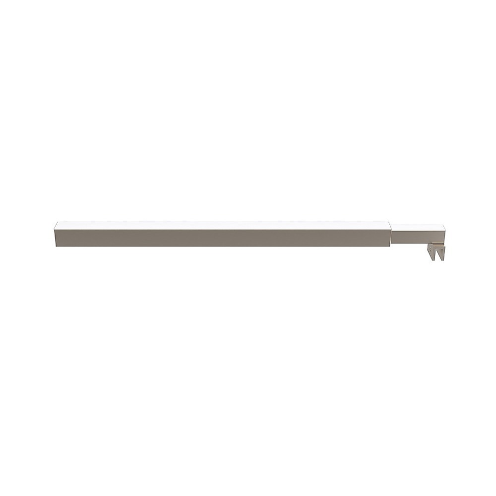 100x210cm Glass Shower Screen with Nickel U-brackets & Square Pole
