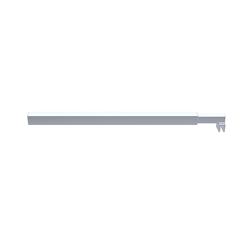 70x210cm Glass Shower Screen with Chrome Wall Channel & Square Pole