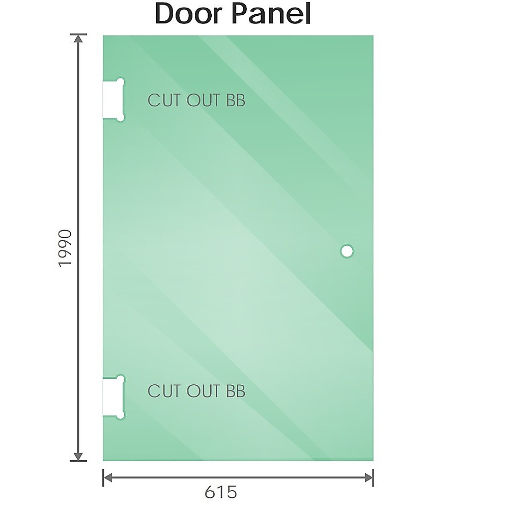 90cm Frameless Diamond Shower Screen with Nickel Brackets and Brass Hinges, Round Handle
