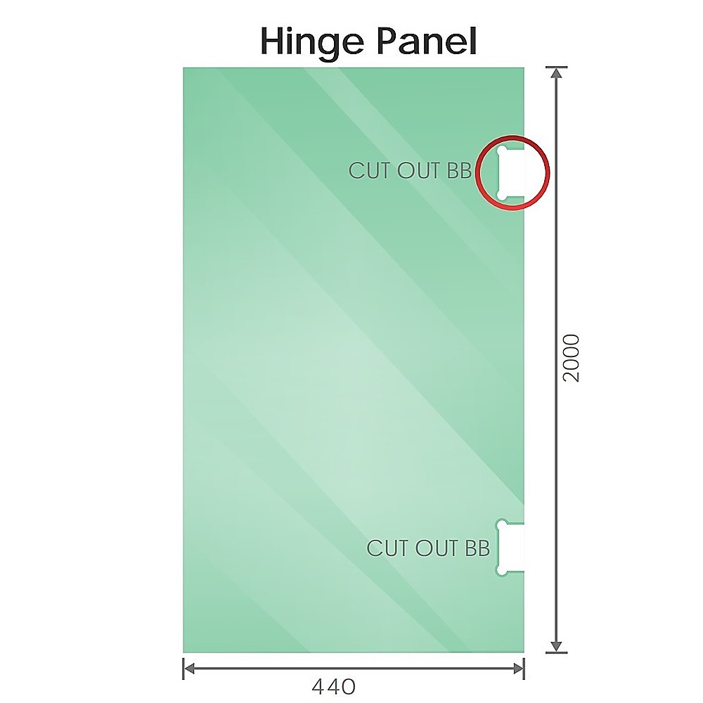90cm Frameless Diamond Shower Screen with Nickel Brackets and Brass Hinges, Round Handle