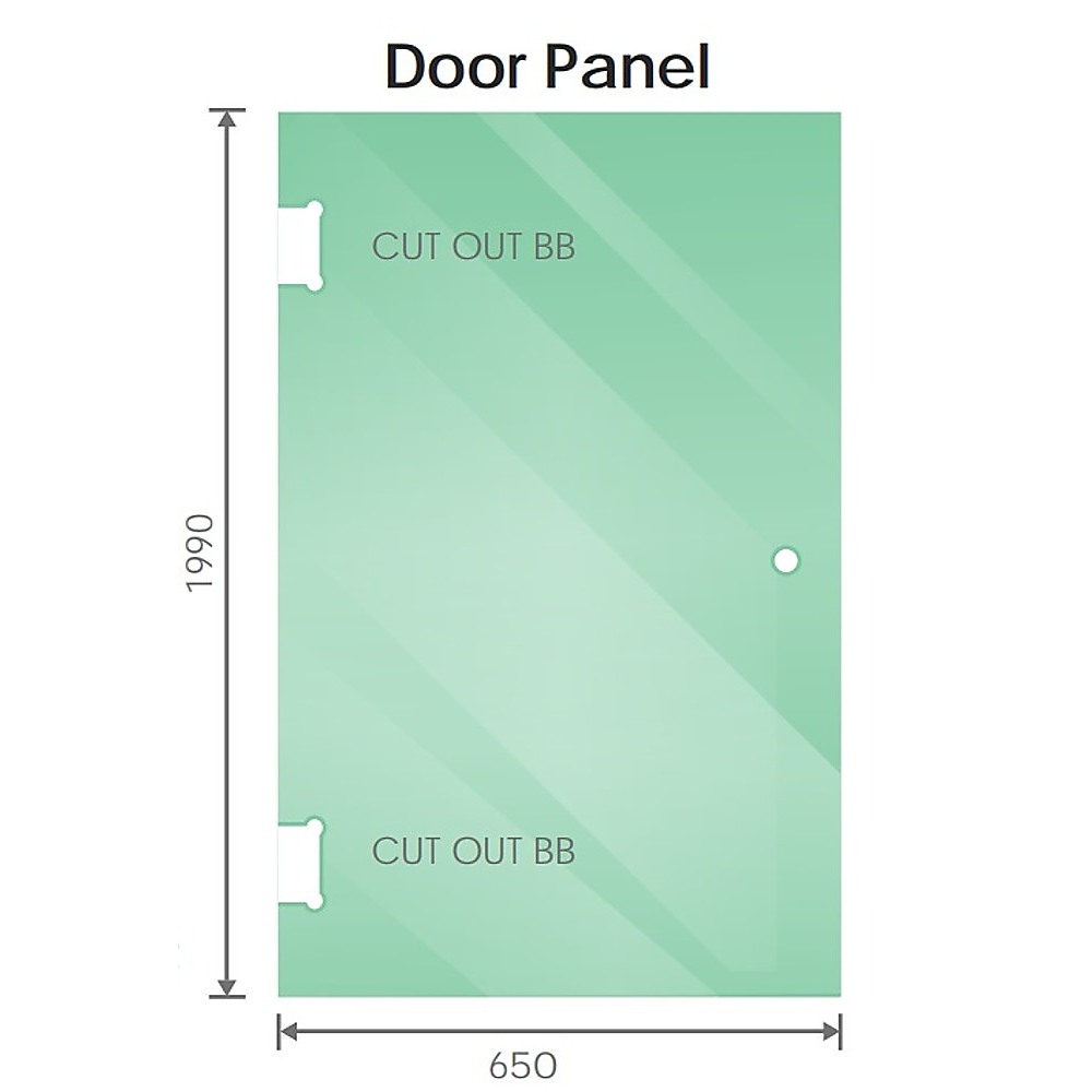 100x110cm Double Door Corner Shower with Chrome Channels and Brass Hinges