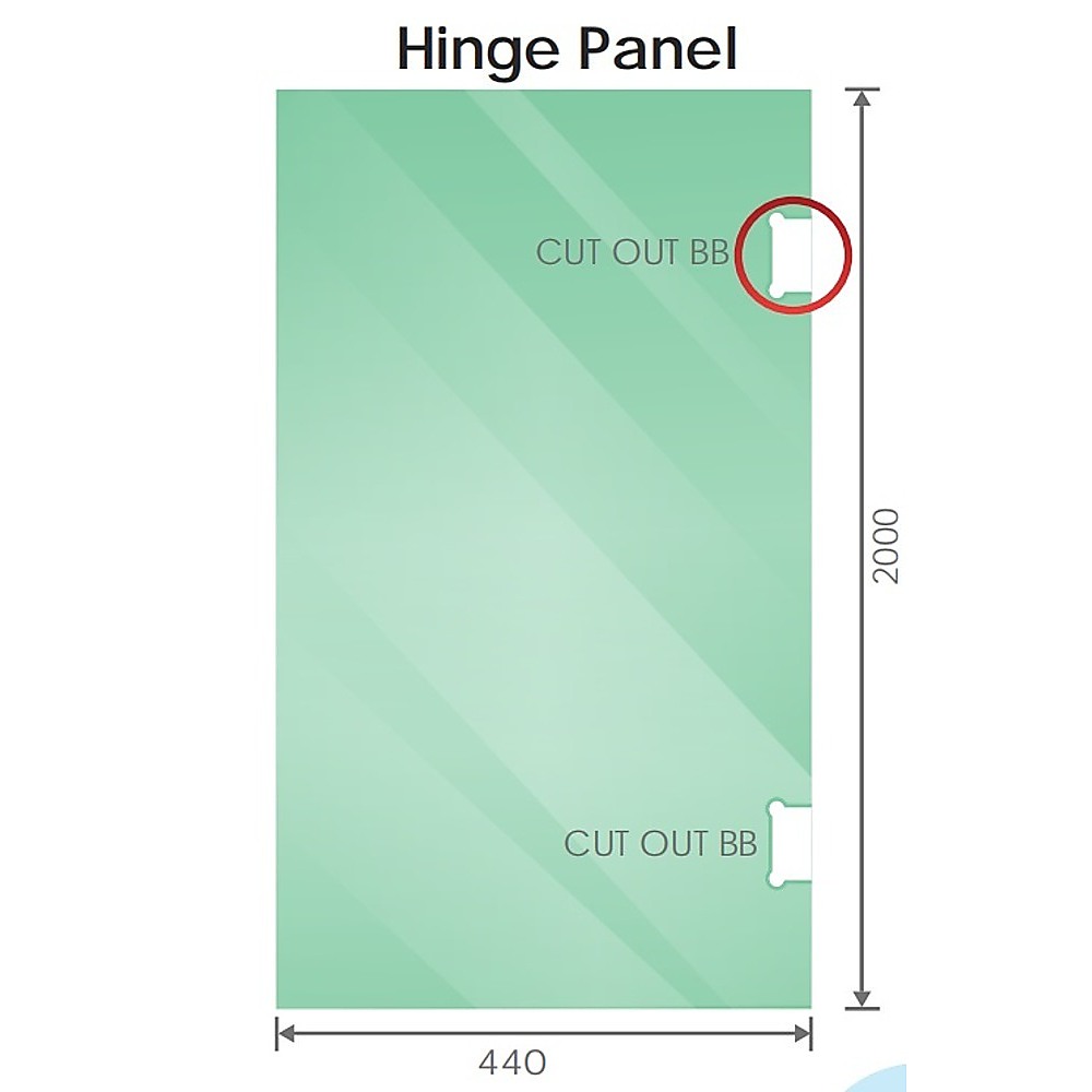 100x110cm Double Door Corner Shower with Black Channels and Brass Hinges