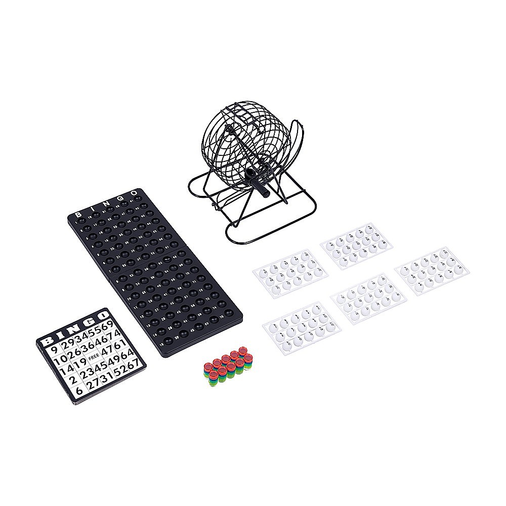Bingo Game Set with Cards Balls and Cage for Family Party Fun