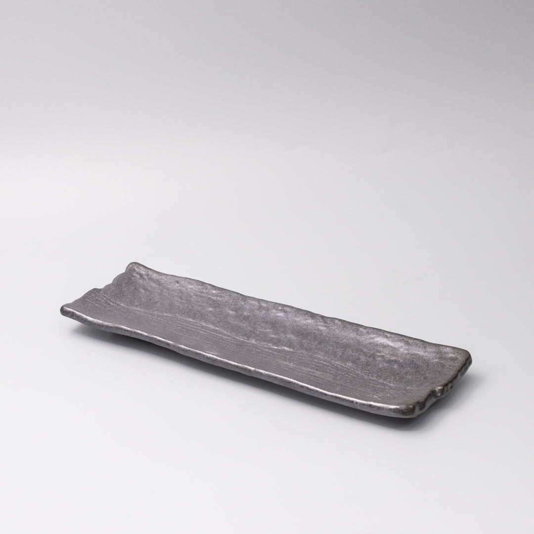 Plate Rectangular 33x11cm Matte Black Glaze Plate Rectangular 33x11cm Matte Black Glaze