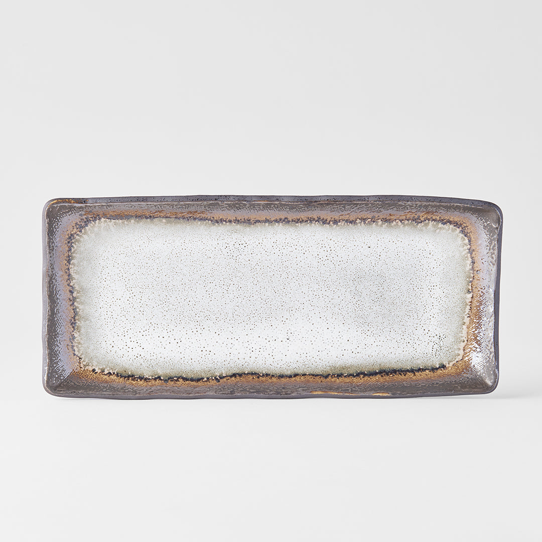 Plate Rectangular 29x12cm Akane Grey