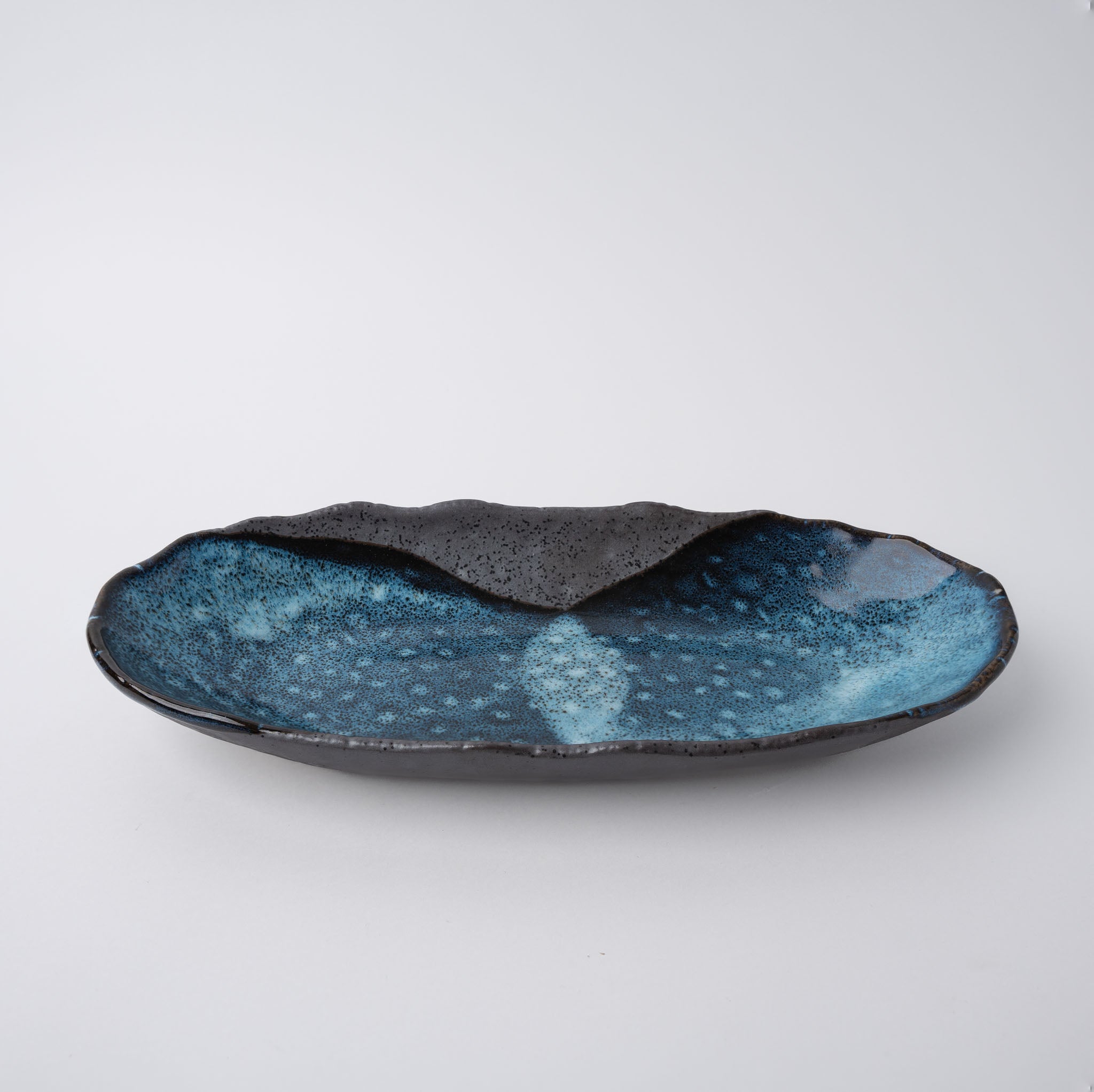 Organic Platter Oval 32cm Storm Glaze Organic Platter Oval 32cm Storm Glaze