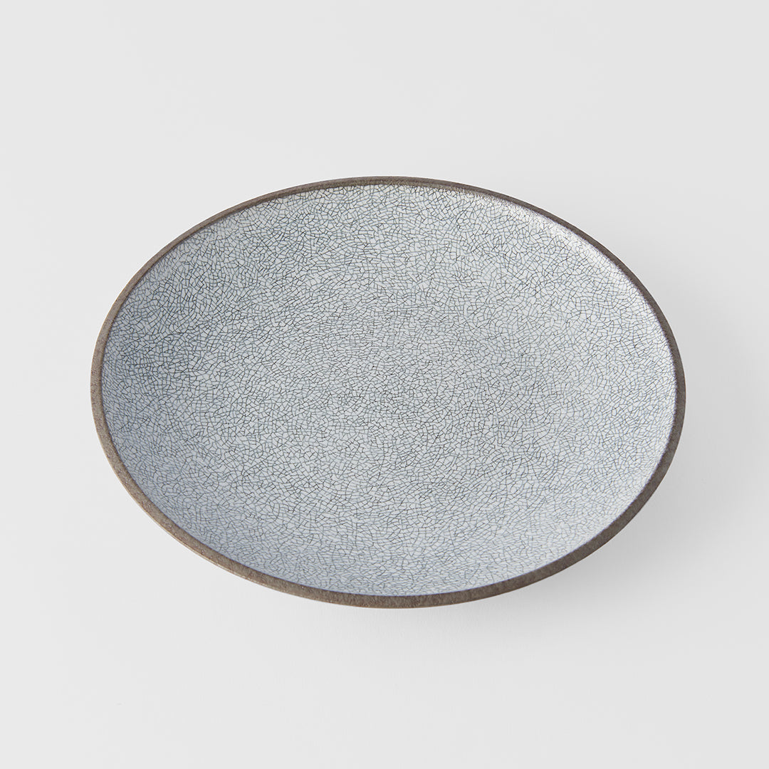 Dinner Plate 25cm Crazed Grey Glaze Dinner Plate 25cm Crazed Grey Glaze