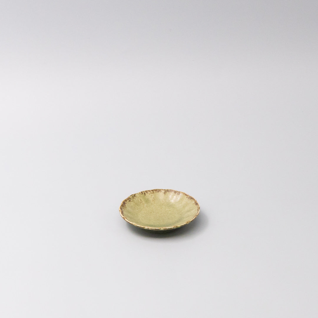 Sauce Dish 8cm Scallop Lime Fade Glaze Sauce Dish 8cm Scallop Lime Fade Glaze