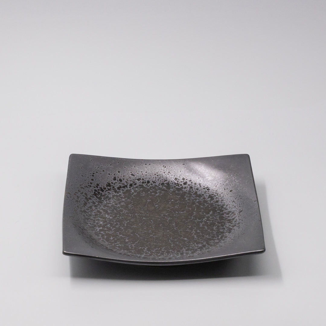 Plate Square 22cm Black Pearl Glaze Plate Square 22cm Black Pearl Glaze