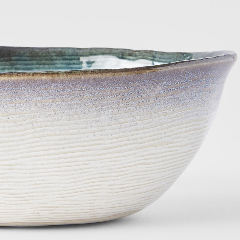 Bowl Oval 17cm Sky Blue Glaze