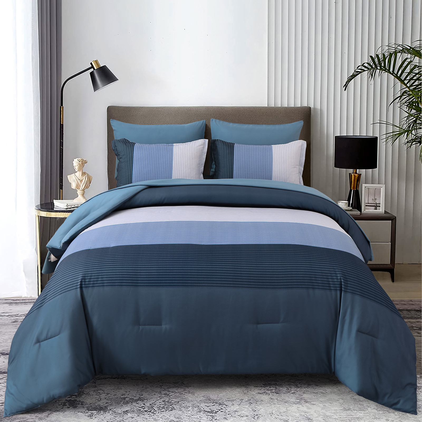 Navy Blue Comforter Set