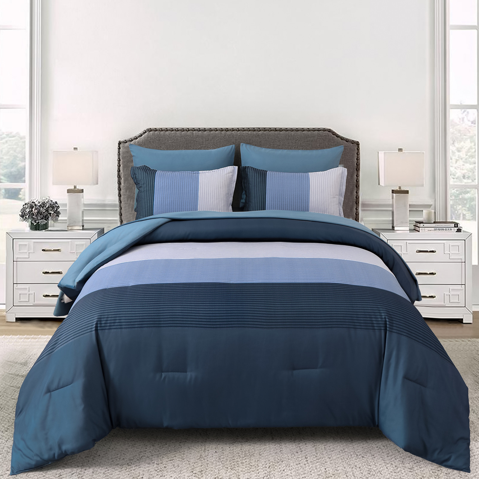 Navy Blue Comforter Set