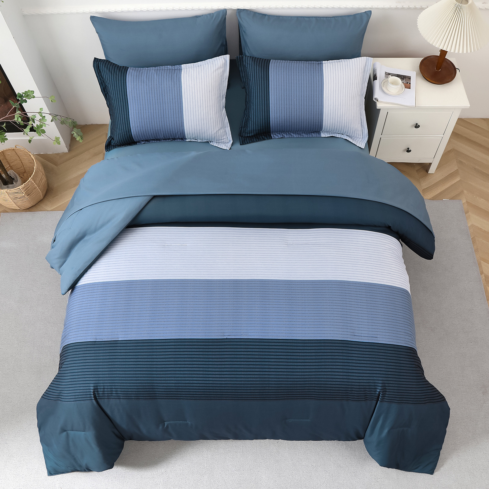Navy Blue Comforter Set