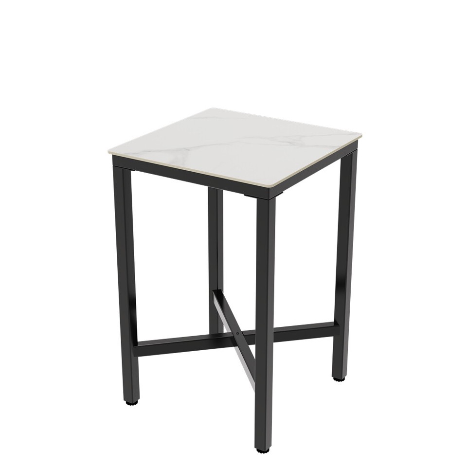 Tall Square Sintered Stone Bar Table
