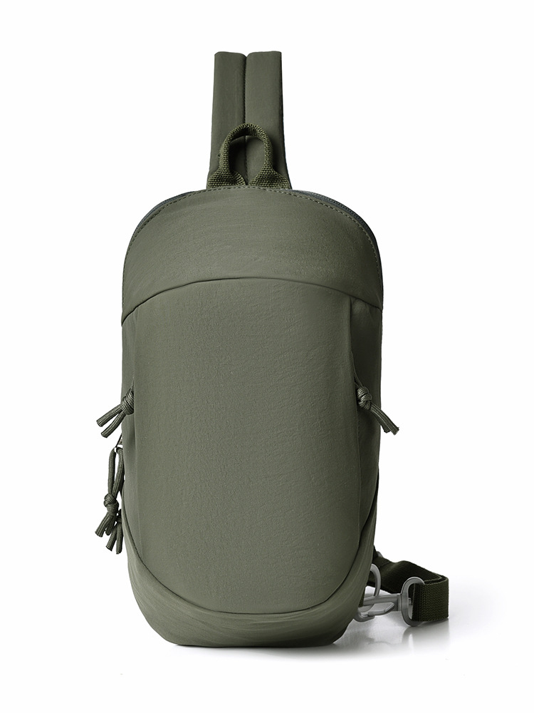 Army Green Minimalist Anti-Theft Sling Bag for Men & Women - Water-Resistant Crossbody Chest Pack, Fits 9.7-inch Tablet