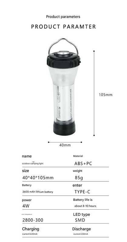 Portable Outdoor Camping Lantern with Tripod Stand