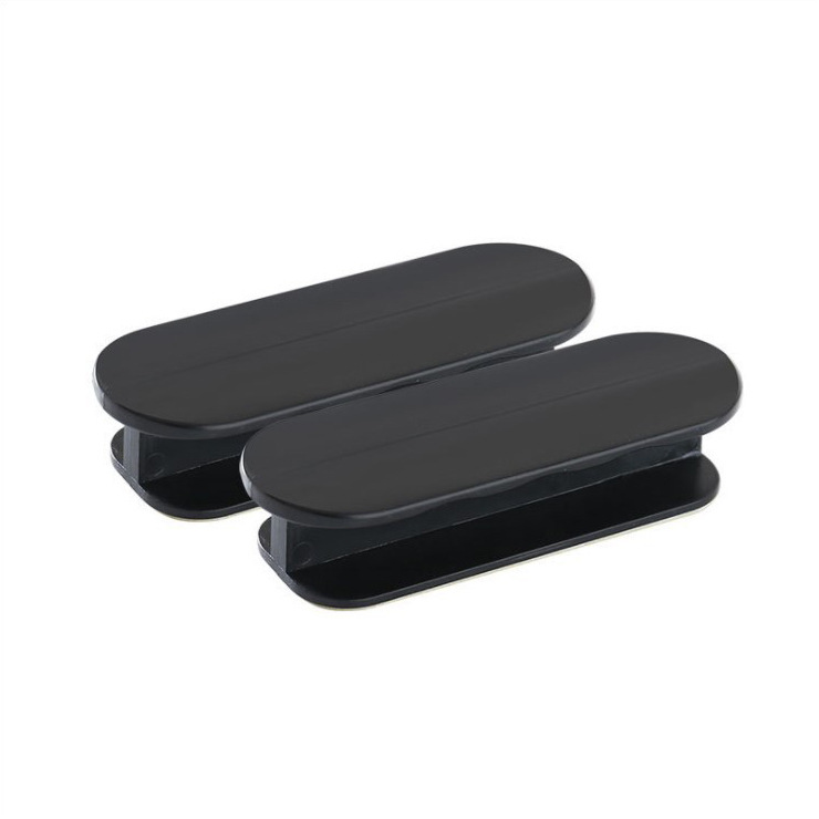 Black 10-Pack No-Drill Window Handle Cabinet Pulls - Adhesive Mounting for Easy Installation