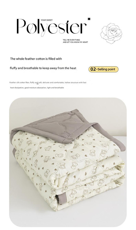 Lightweight Reversible Summer Quilt - Soft