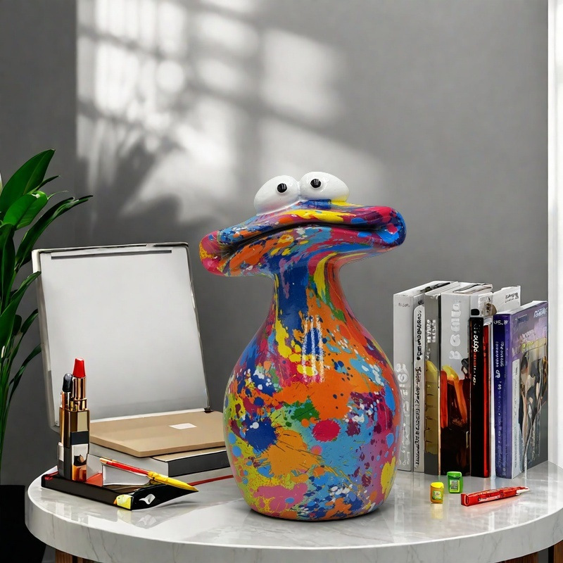 Water Transfer Print Frog Figurine - Wine Cabinet Decor