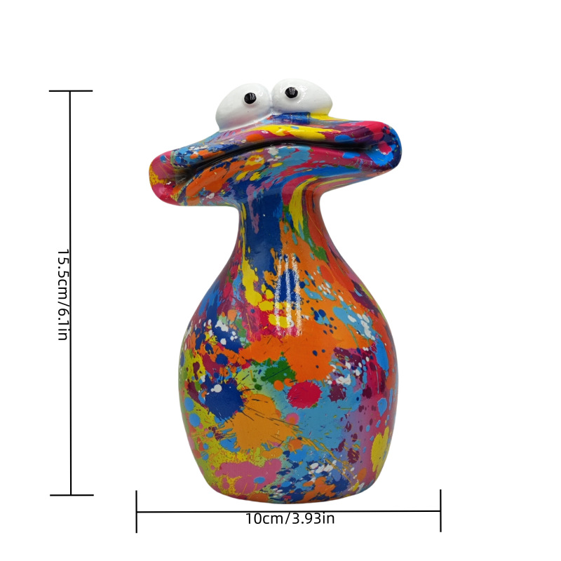 Water Transfer Print Frog Figurine - Wine Cabinet Decor