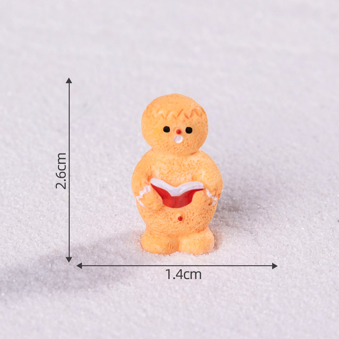 Yellow gingerbread man 5 Pack Miniature Christmas Figurines DIY Micro Landscape Decoration Accessories Cute Resin Ornaments for Holiday Crafts Yellow gingerbread man 5 Pack Miniature Christmas Figurines DIY Micro Landscape Decoration Accessories Cute Resin Ornaments for Holiday Crafts
