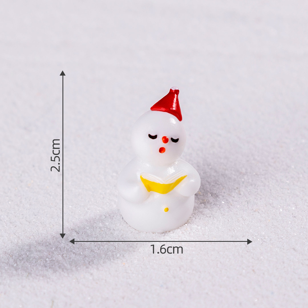 White snowman 5 Pack Miniature Christmas Figurines DIY Micro Landscape Decoration Accessories Cute Resin Ornaments for Holiday Crafts White snowman 5 Pack Miniature Christmas Figurines DIY Micro Landscape Decoration Accessories Cute Resin Ornaments for Holiday Crafts