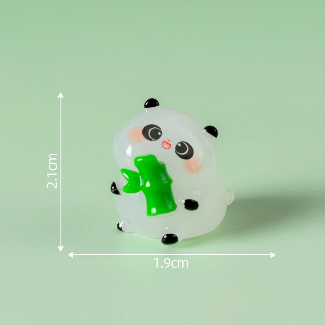 5-PCS Transparent large bamboo Cute Glow in the Dark Panda Figurines Resin Miniature Ornaments for DIY Fairy Gardens and Micro Landscapes 5-PCS Transparent large bamboo Cute Glow in the Dark Panda Figurines Resin Miniature Ornaments for DIY Fairy Gardens and Micro Landscapes