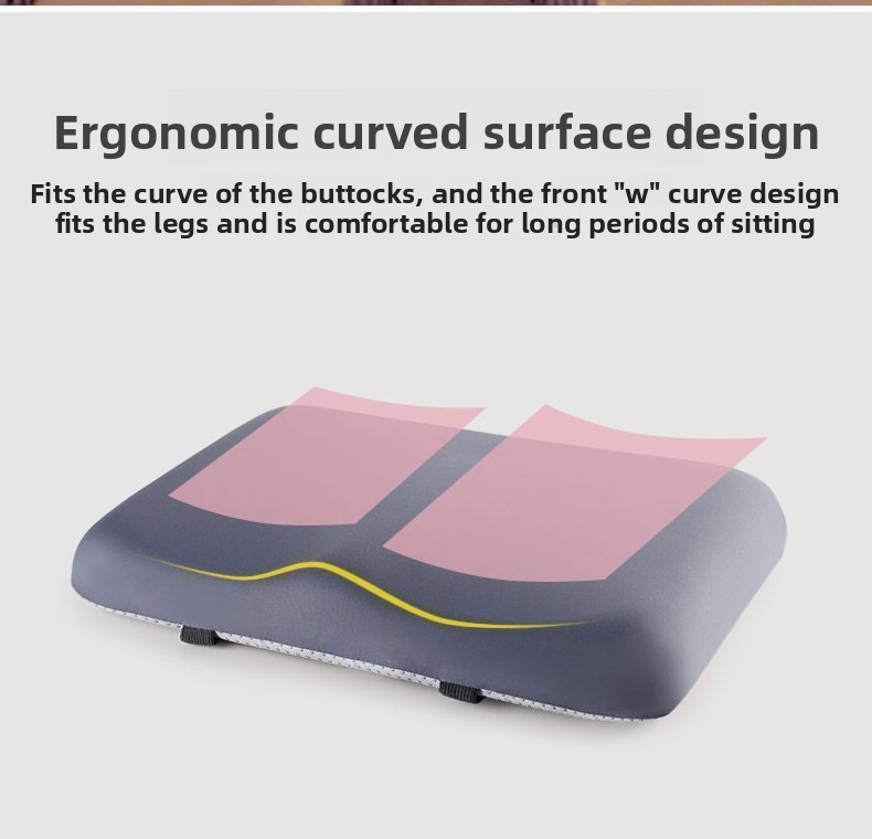 Light blue Ergonomic Memory Foam Student Seat Cushion – 34×24×5cm