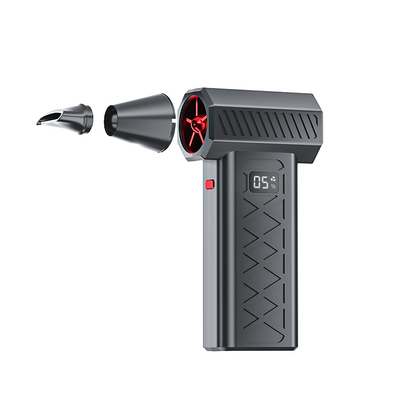 Black High Power Portable Jet Fan Air Blower 130000 RPM Electric Duster for Snow Removal Car Drying Camping and Outdoor Cleaning