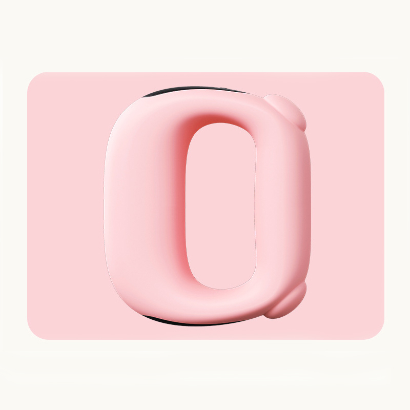 Pink Portable Fascia Massage Ring Vibration Massager with Heat and LED Display for Muscle Relaxation and Body Shaping