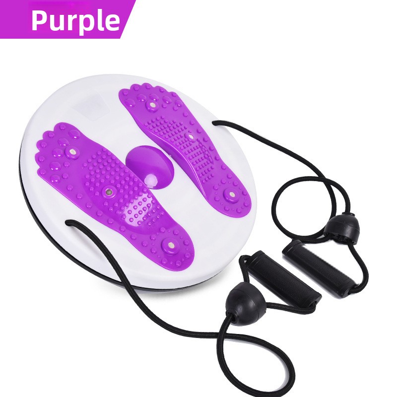 Purple Magnetic Waist Twisting Disc with Resistance Bands Portable Fitness Board for Home Office Core Training 27.5cm Large Diameter Purple Magnetic Waist Twisting Disc with Resistance Bands Portable Fitness Board for Home Office Core Training 27.5cm Large Diameter