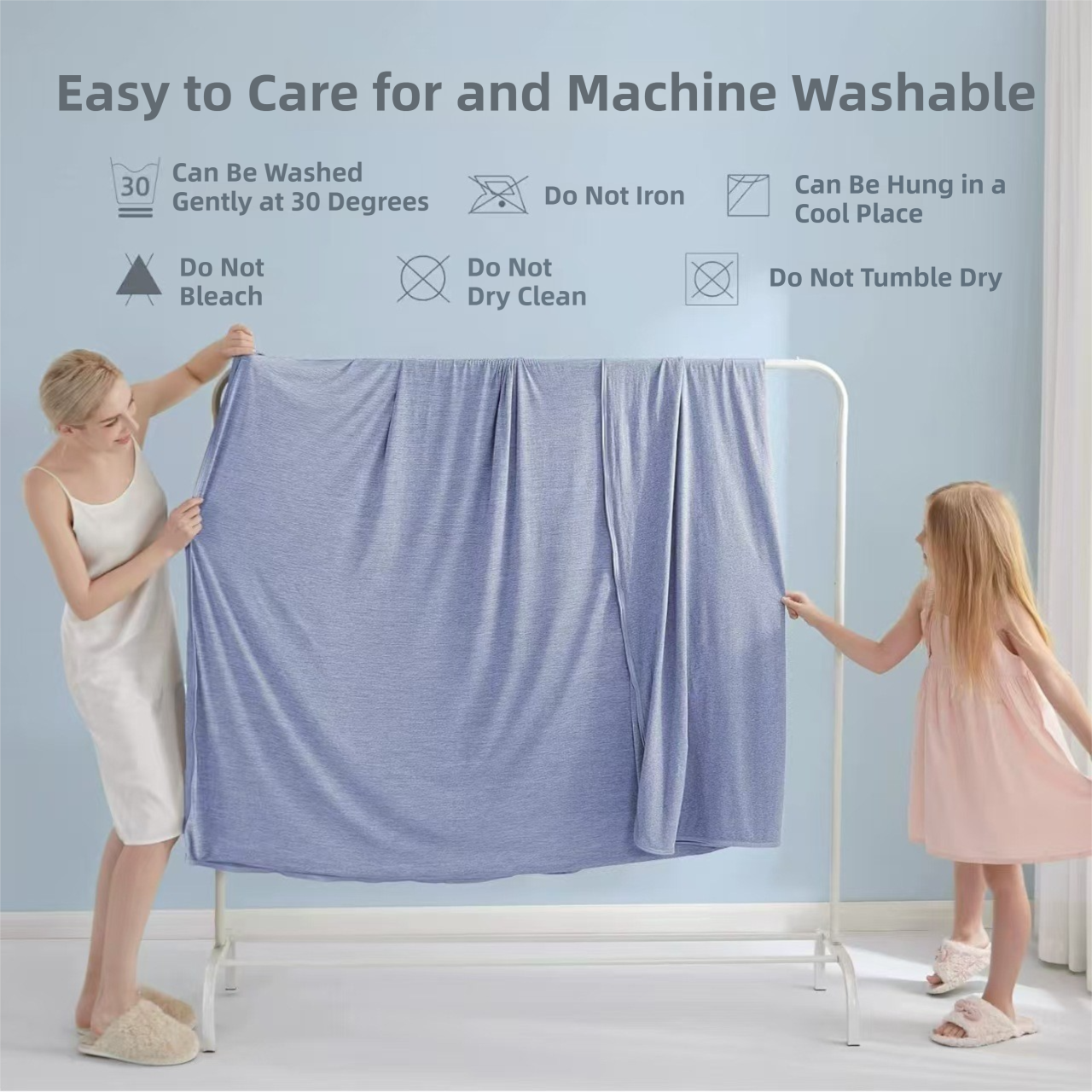 Dark Grey Queen Size 200x150CM Cooling Blanket for Hot Sleepers - Lightweight Breathable All-Season Throw