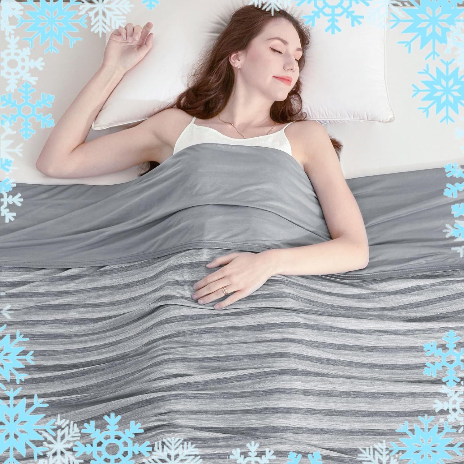 Dark Grey Cooling Throw Blanket 100x150CM - Ultra Lightweight Breathable All-Season Quilt Dark Grey Cooling Throw Blanket 100x150CM - Ultra Lightweight Breathable All-Season Quilt