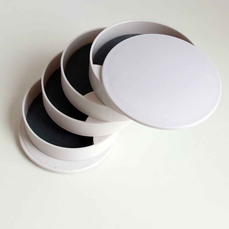 White 4-Layer Rotating Jewelry Storage Box - Dust-Proof Velvet Lined Organizer for Rings