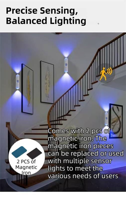 Smart Motion Sensor Atmosphere Night Light(3-Level Color) - USB Rechargeable Projection Wall Lamp