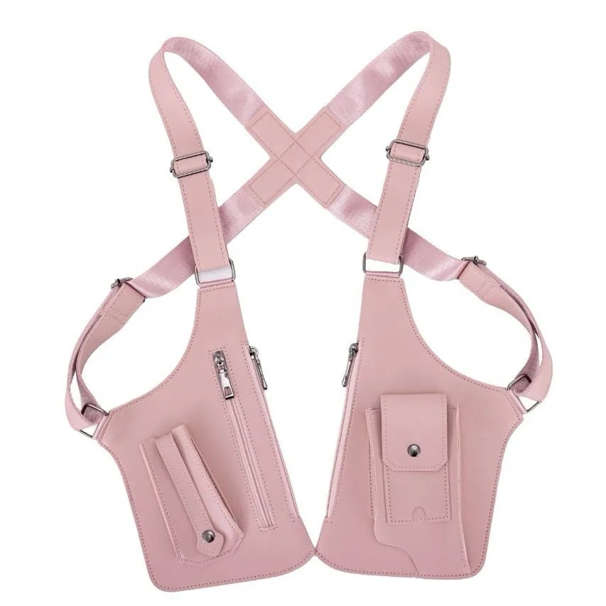 Pink Multi-functional Expandable Men%27s Tactical Chest Rig Bag - Waterproof & Lightweight Retro Underarm Pack Pink Multi-functional Expandable Men%27s Tactical Chest Rig Bag - Waterproof & Lightweight Retro Underarm Pack