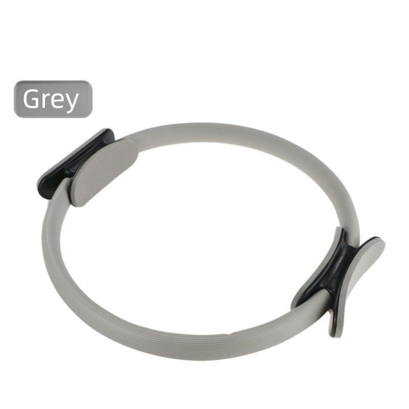 Grey Pilates Ring Exercise Tool – High-Elasticity Yoga Ring for Core Strength