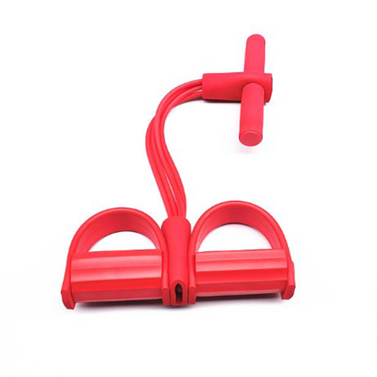 Red Home Multi-Function Foot Pedal Resistance Trainer – 4-Strand Elastic Pull Rope for Abdominal Exercise Red Home Multi-Function Foot Pedal Resistance Trainer – 4-Strand Elastic Pull Rope for Abdominal Exercise