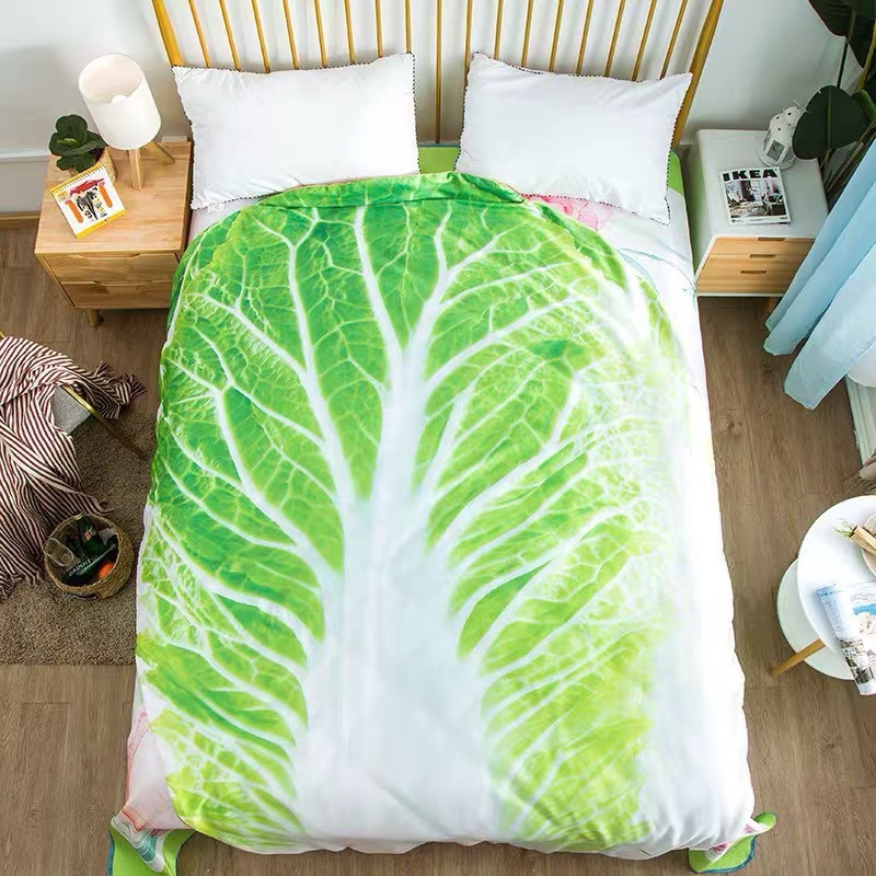 Cute Cabbage-Shaped Fleece Blanket – Fun and Cozy Throw for Naps