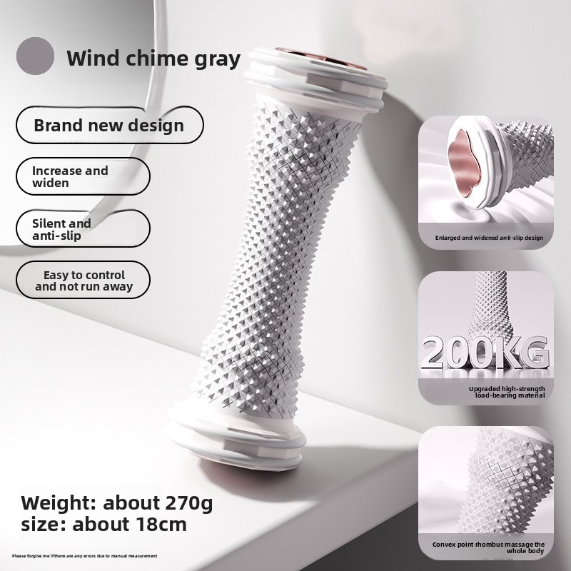 Grey Foot Massage Roller for Arch Support and Plantar Fasciitis Relief Durable Fascia Massage Tool with 500 Pressure Points for Local Home Office Wellness