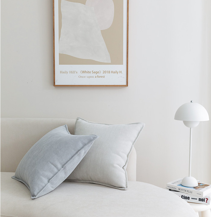 Mint chocolate Nordic Herringbone Chenille Pillowcases 2 Pack 45x45cm for Sofa and Bed Soft Decorative Cushion Covers No Inserts Included Local Standard Fit Home Styling