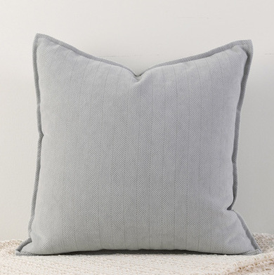 Space Grey Nordic Herringbone Chenille Pillowcases 2 Pack 45x45cm for Sofa and Bed Soft Decorative Cushion Covers No Inserts Included Local Standard Fit Home Styling