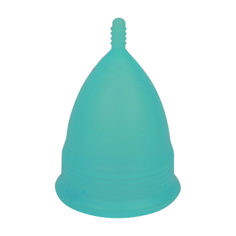 2PCS Reusable Medical Grade Silicone Menstrual Cup(L Size) & 2PCS Matching Sterilizer Box - Microwave Safe Disinfector Case, Heat Resistant 130°C (Blue Set)