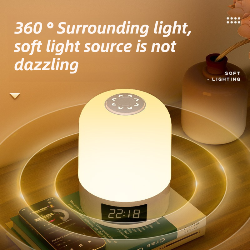 Smart Digital Clock Night Light - Touch Dimmable Bedside Lamp & Sleep Aid for Nursery