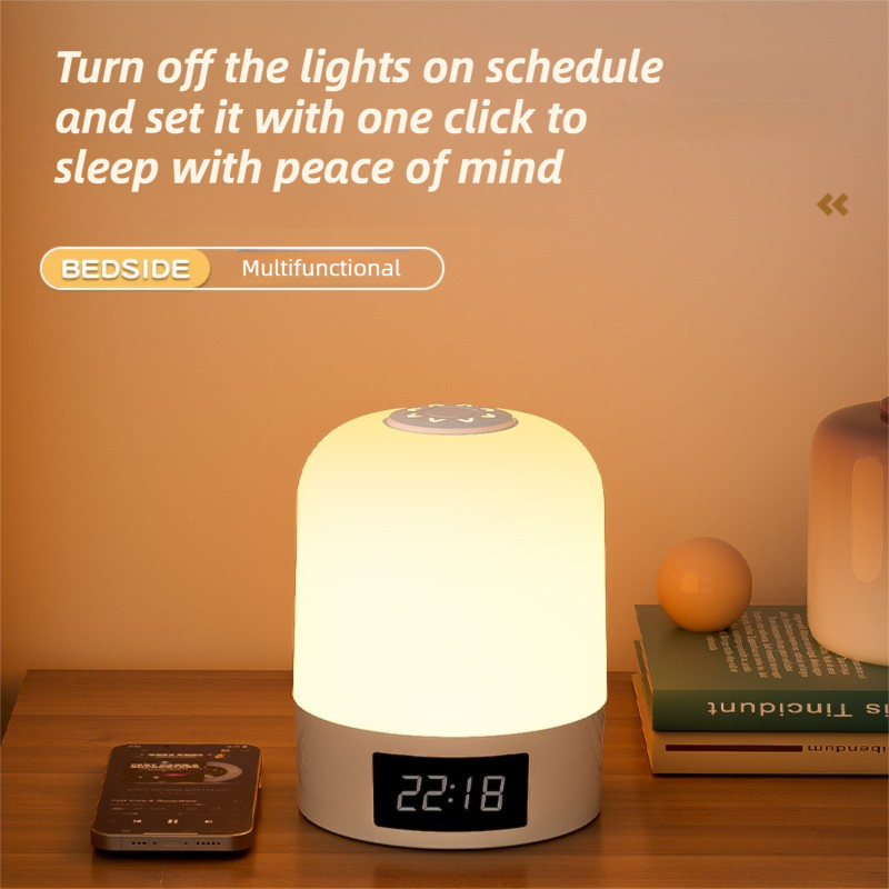 Smart Digital Clock Night Light - Remote Dimmable Bedside Lamp & Sleep Aid for Nursery