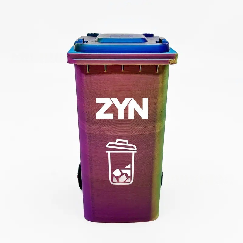 3-Color Dazzled Mini Zyn Bin Desk Simulation Trash Can - Novelty Desktop Decor & Storage Box