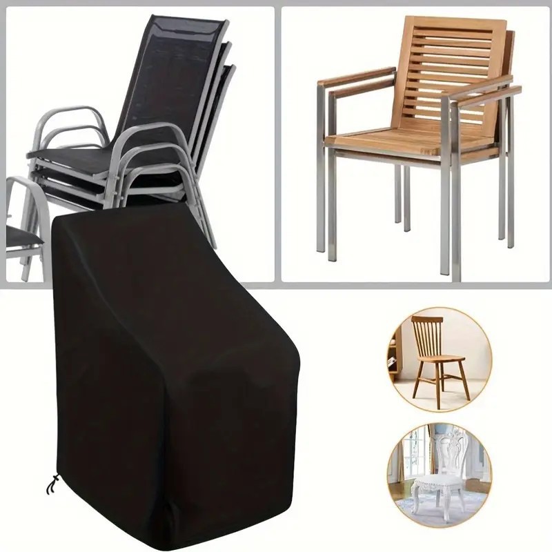 Heavy Duty Oxford Outdoor Furniture Protector Set - Waterproof & Dustproof Round Dining Table(128x71cm) and Lounge Chair Cover(64x64x70x120cm) Bundle