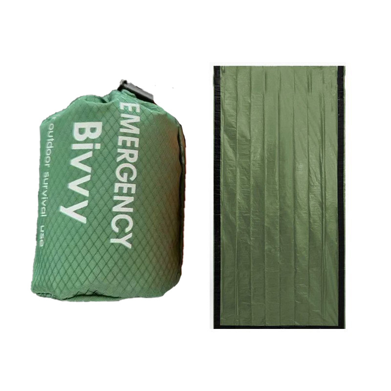 Green 2-Pack Emergency Thermal Bivvy Sleeping Bag Green 2-Pack Emergency Thermal Bivvy Sleeping Bag