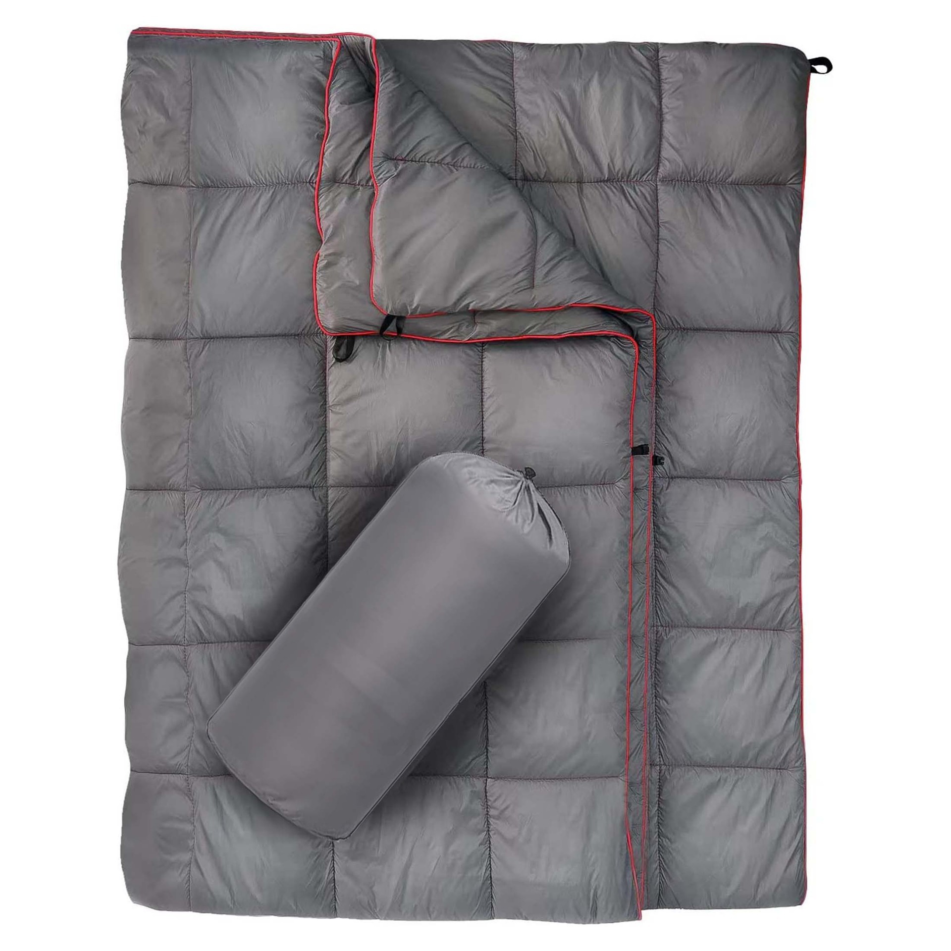 Grey Compact Lightweight Quilted Blanket - Soft Grey Compact Lightweight Quilted Blanket - Soft